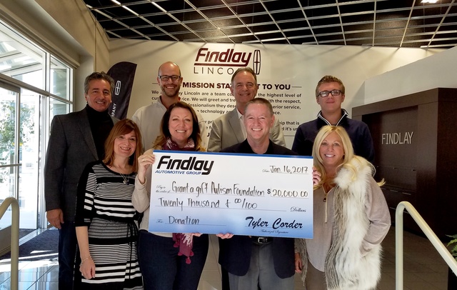 Findlay donates $20,000 to Grant A Gift Autism Foundation