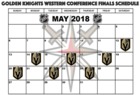 NHL releases VGK Western Conf. Finals schedule