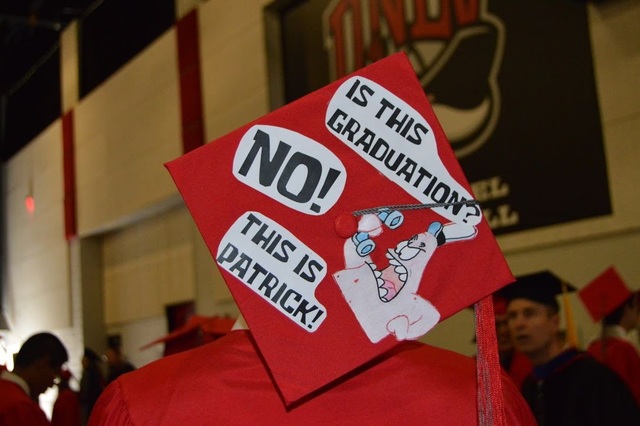UNLV professor looks at graduation cap designs