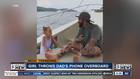 VIDEO: Girl throws father's phone overboard