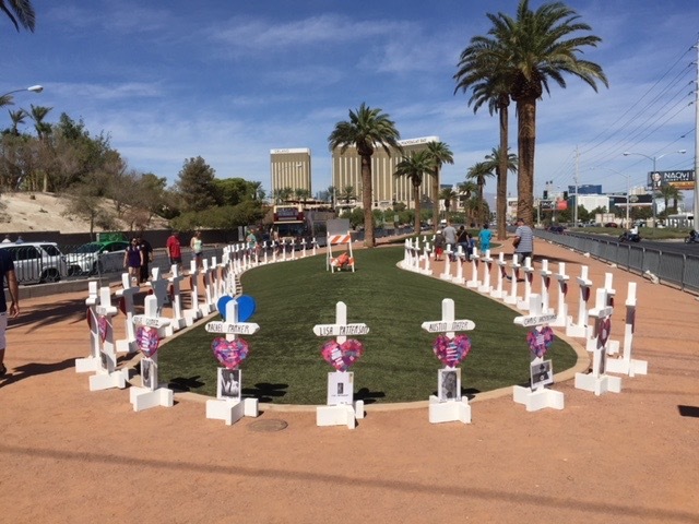 PHOTOS: New crosses at famous sign in remembrance of 1 October victims